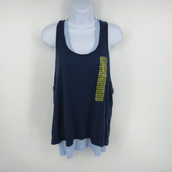 Tangerine Women's Double Layer Tank Top Medium Blue NWT - Picture 1 of 4